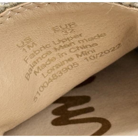 Sam Edelman Loraine Bit Blue Faux Tweed Comfort Loafers Shoe Size 1 Girl - Picture 10 of 12